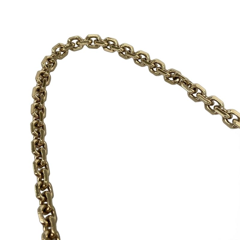 Dior/christian Dior Wallet Lady Dior Pouch Pink Beige Chain Wallet Leather