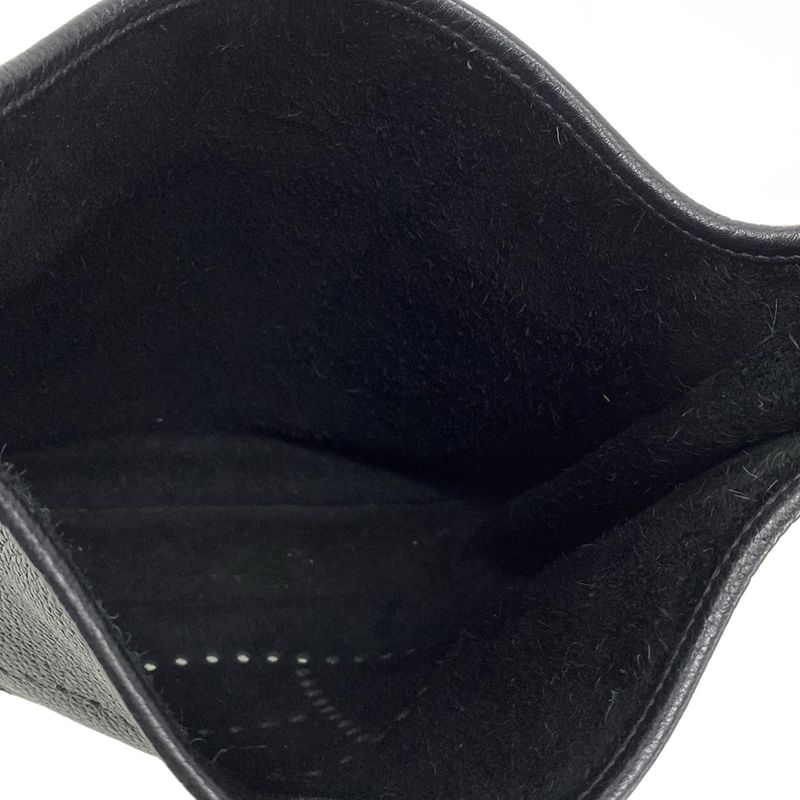 Hermes Shoulder Bag Evelyn 3 III PM Black Silver Hardware