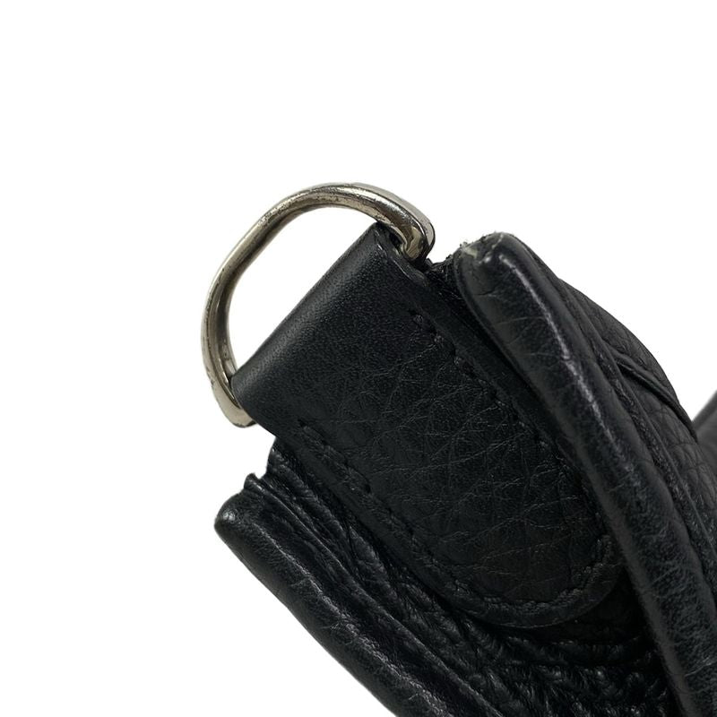 Hermes Shoulder Bag Evelyn 3 III PM Black Silver Hardware