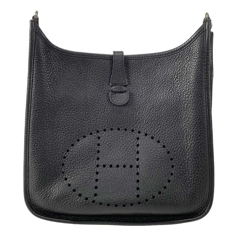 Hermes Shoulder Bag Evelyn 3 III PM Black Silver Hardware
