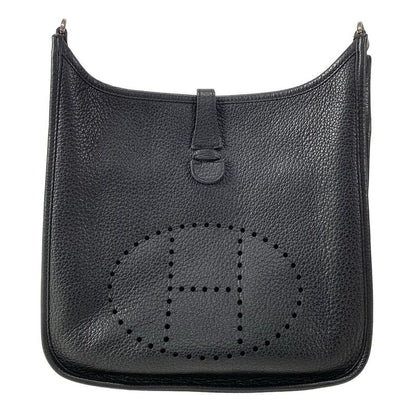 Hermes Shoulder Bag Evelyn 3 III PM Black Silver Hardware