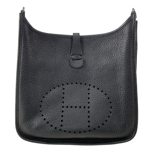 Hermes Shoulder Bag Evelyn 3 III PM Black Silver Hardware