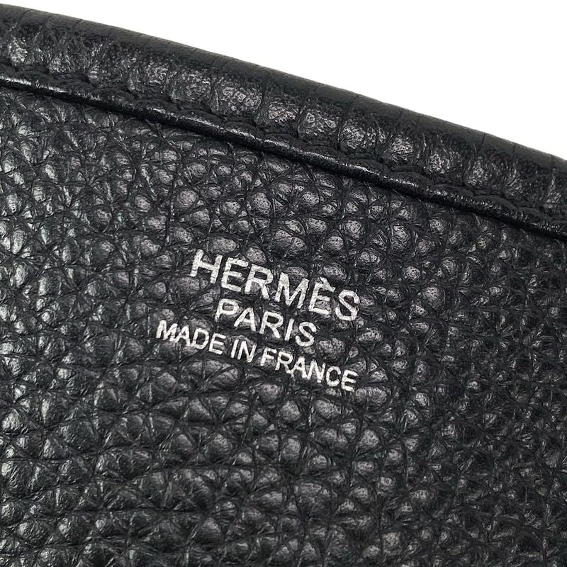 Hermes Shoulder Bag Evelyn 3 III PM Black Silver Hardware