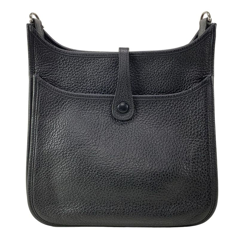 Hermes Shoulder Bag Evelyn 3 III PM Black Silver Hardware