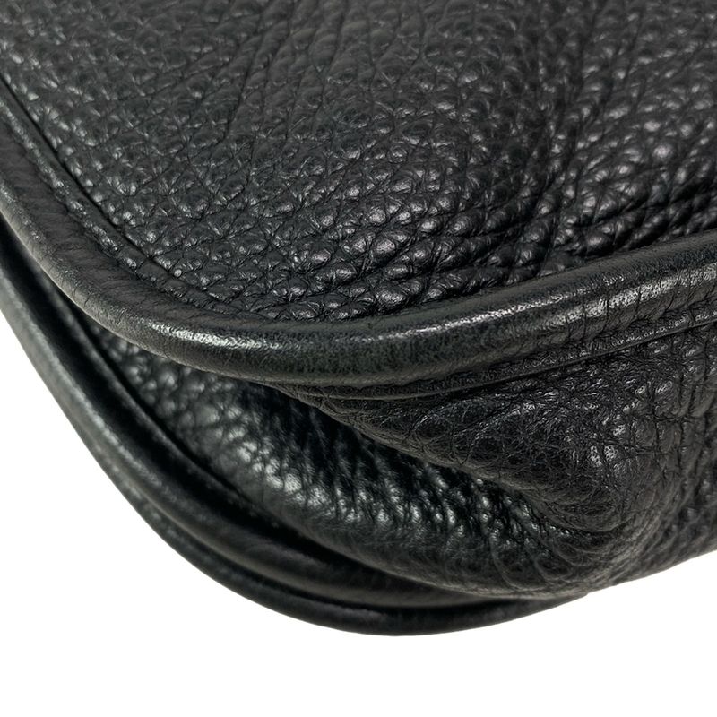 Hermes Shoulder Bag Evelyn 3 III PM Black Silver Hardware