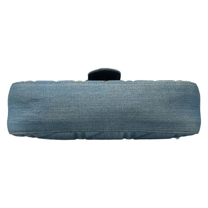 Gucci Shoulder Bag GG Marmont Quilted Small Shoulder Bag 443497 Blue Chain