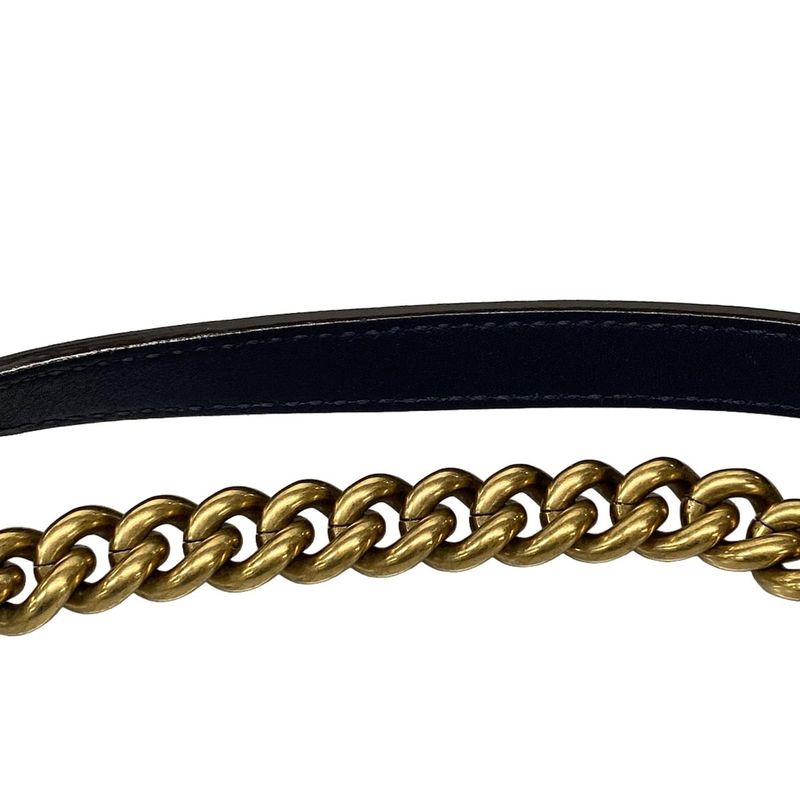 Gucci Shoulder Bag GG Marmont Quilted Small Shoulder Bag 443497 Blue Chain