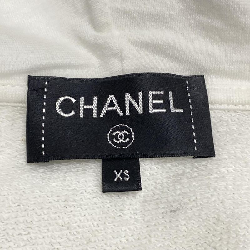 Chanel Hoodie Size XS Women - P63299 White And Black Long Sleeves / Sequins /