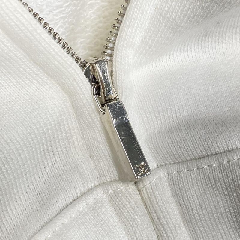 Chanel Hoodie Size XS Women - P63299 White And Black Long Sleeves / Sequins /