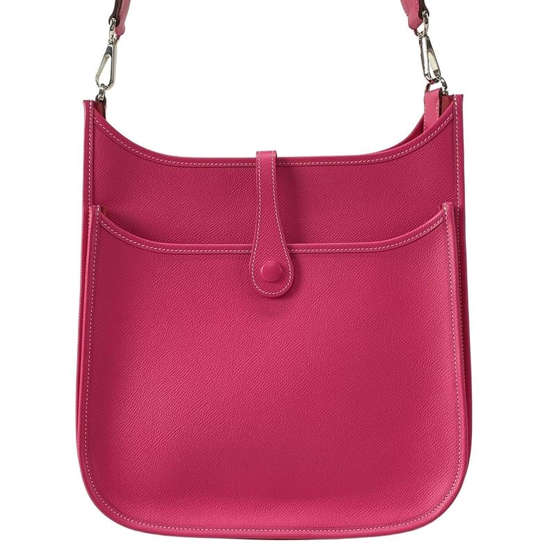 Hermes Shoulder Bag Evelyn 3 III PM Rose Tillian Silver Hardware