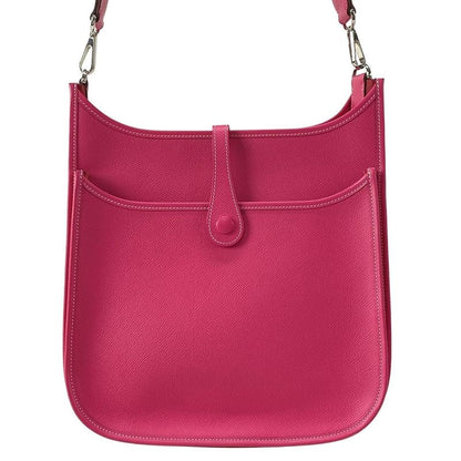 Hermes Shoulder Bag Evelyn 3 III PM Rose Tillian Silver Hardware
