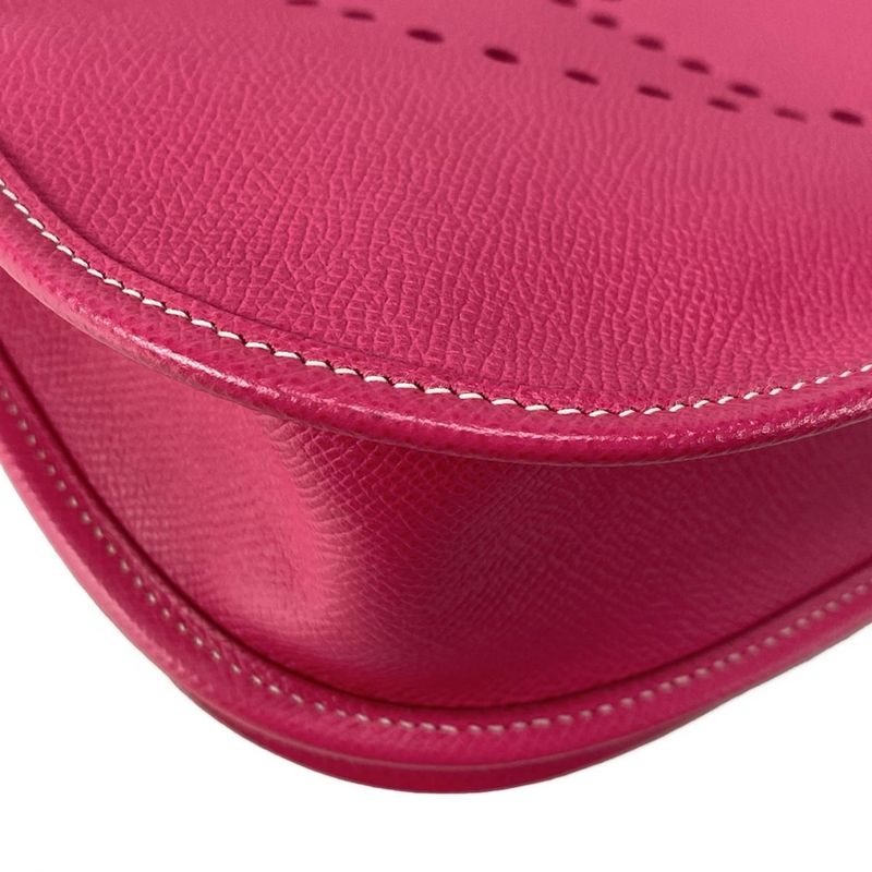 Hermes Shoulder Bag Evelyn 3 III PM Rose Tillian Silver Hardware