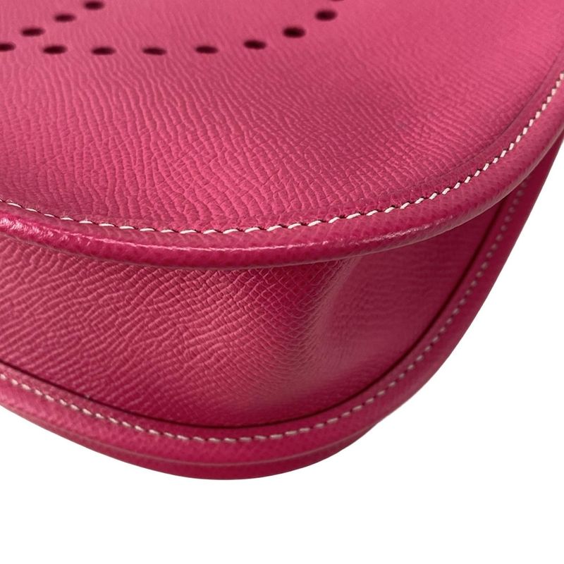 Hermes Shoulder Bag Evelyn 3 III PM Rose Tillian Silver Hardware
