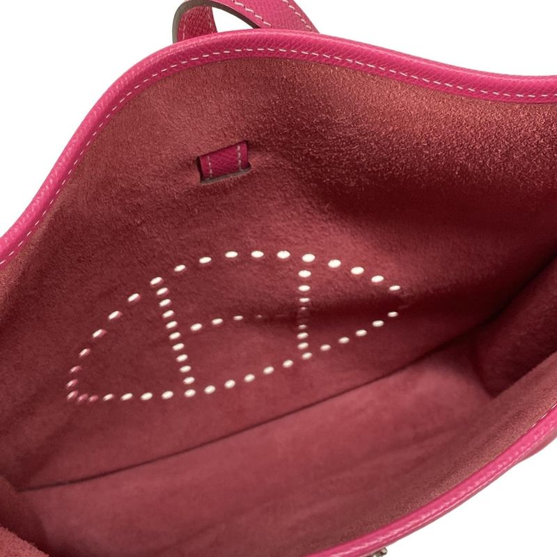 Hermes Shoulder Bag Evelyn 3 III PM Rose Tillian Silver Hardware