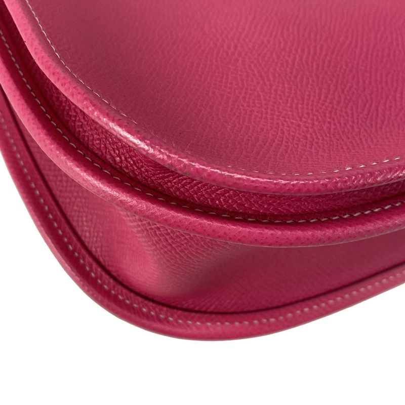 Hermes Shoulder Bag Evelyn 3 III PM Rose Tillian Silver Hardware