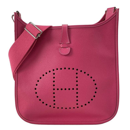 Hermes Shoulder Bag Evelyn 3 III PM Rose Tillian Silver Hardware