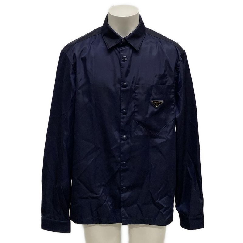 Prada Blouson Size S Men's Re-nylon Shirt Sc514 Navy