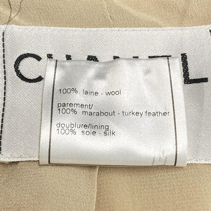 Chanel Coat Size 40 M Women - P16680 Ivory And Black Long Length/fur/zip