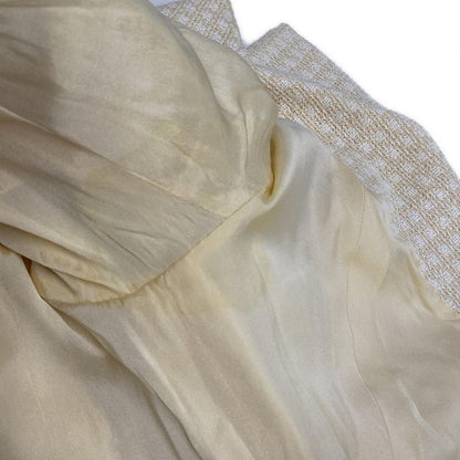 Chanel Jacket Size 38 M Women - P14905 Ivory And Beige Long Sleeves / Checkered