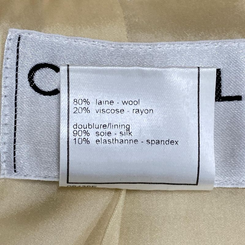 Chanel Jacket Size 38 M Women - P14905 Ivory And Beige Long Sleeves / Checkered