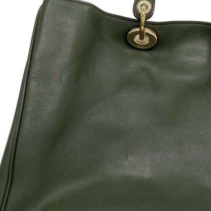 Dior/christian Dior Tote Bag Diorissimo Green Leather