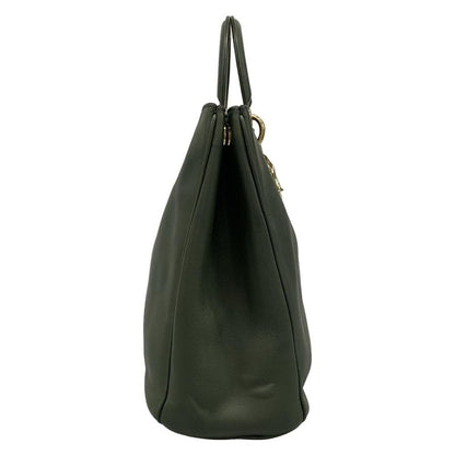 Dior/christian Dior Tote Bag Diorissimo Green Leather