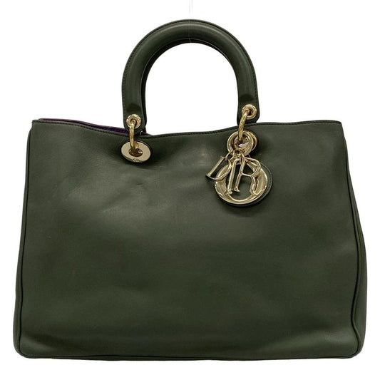 Dior/christian Dior Tote Bag Diorissimo Green Leather