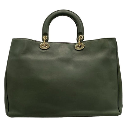 Dior/christian Dior Tote Bag Diorissimo Green Leather