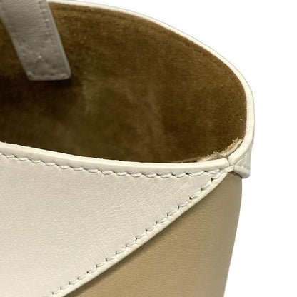 Loewe Tote Bag Puzzle Fold Tote Medium Beige And White Folding / Bicolor