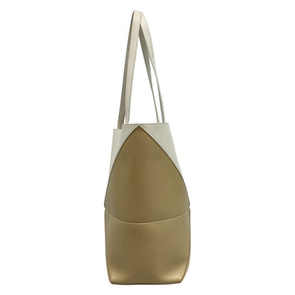 Loewe Tote Bag Puzzle Fold Tote Medium Beige And White Folding / Bicolor