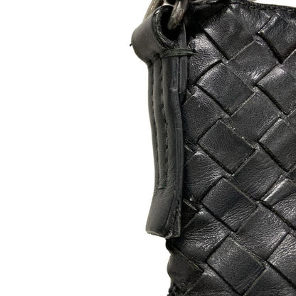 Bottega Veneta Shoulder Bag Intrecciato Black Leather