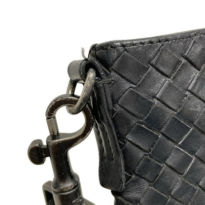 Bottega Veneta Shoulder Bag Intrecciato Black Leather