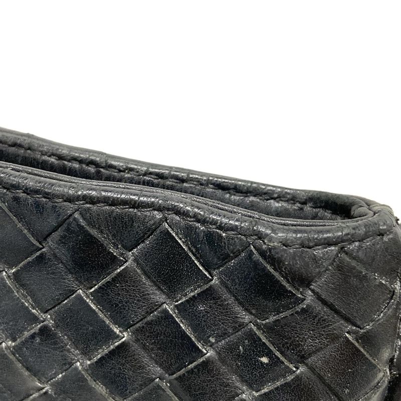Bottega Veneta Shoulder Bag Intrecciato Black Leather
