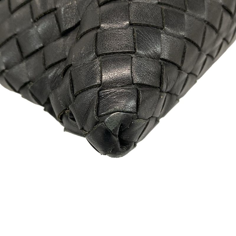 Bottega Veneta Shoulder Bag Intrecciato Black Leather