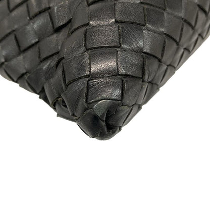 Bottega Veneta Shoulder Bag Intrecciato Black Leather