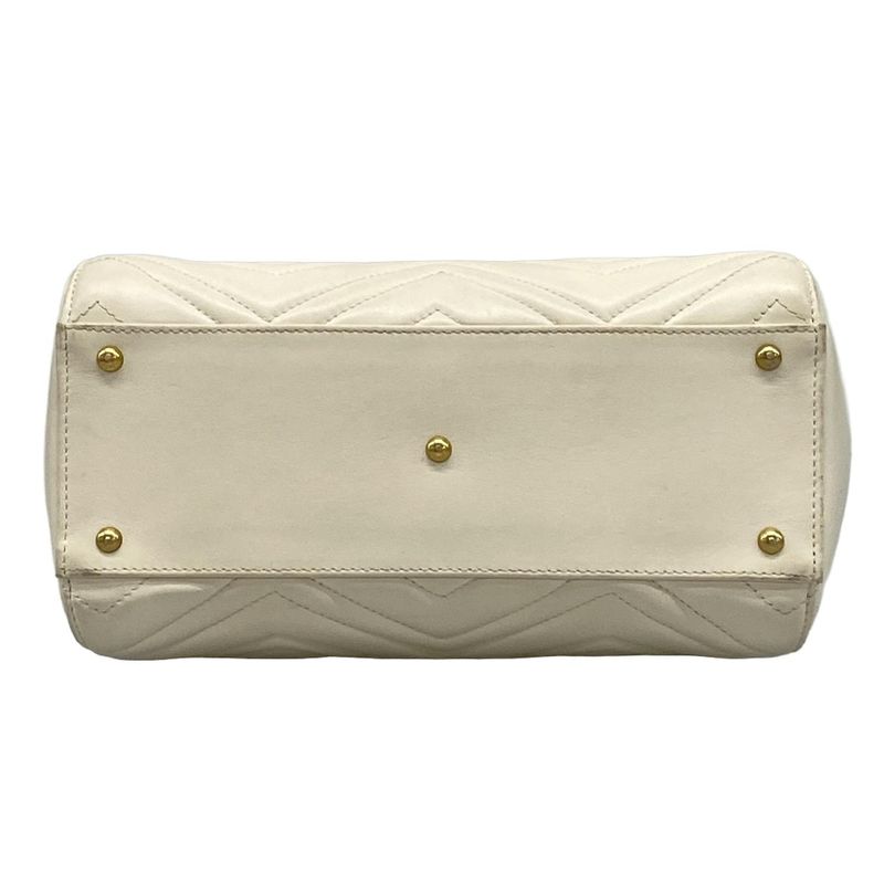 Gucci Handbag GG Marmont 448054 Ivory Leather