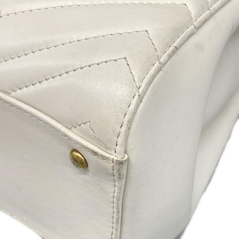 Gucci Handbag GG Marmont 448054 Ivory Leather