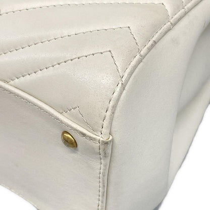 Gucci Handbag GG Marmont 448054 Ivory Leather