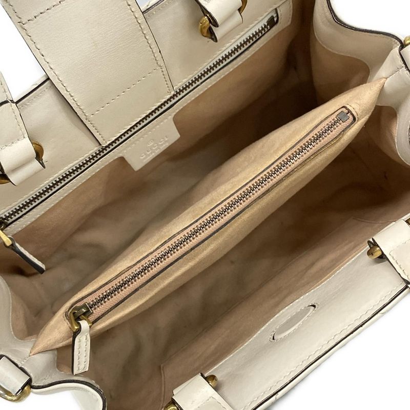 Gucci Handbag GG Marmont 448054 Ivory Leather