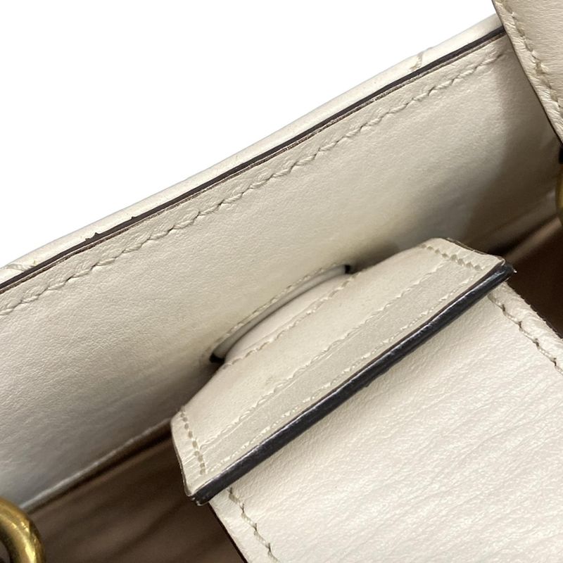 Gucci Handbag GG Marmont 448054 Ivory Leather