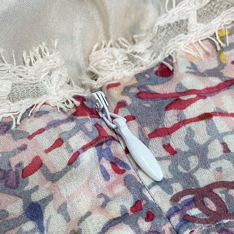 Chanel Dress Size 38 M Women - P24924 Light Pink X Light Gray X Multi