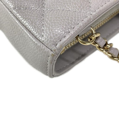 Chanel Wallet Matelasse Ap2916 Light Gray Chain Wallet/gold Hardware / Phone