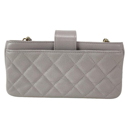 Chanel Wallet Matelasse Ap2916 Light Gray Chain Wallet/gold Hardware / Phone