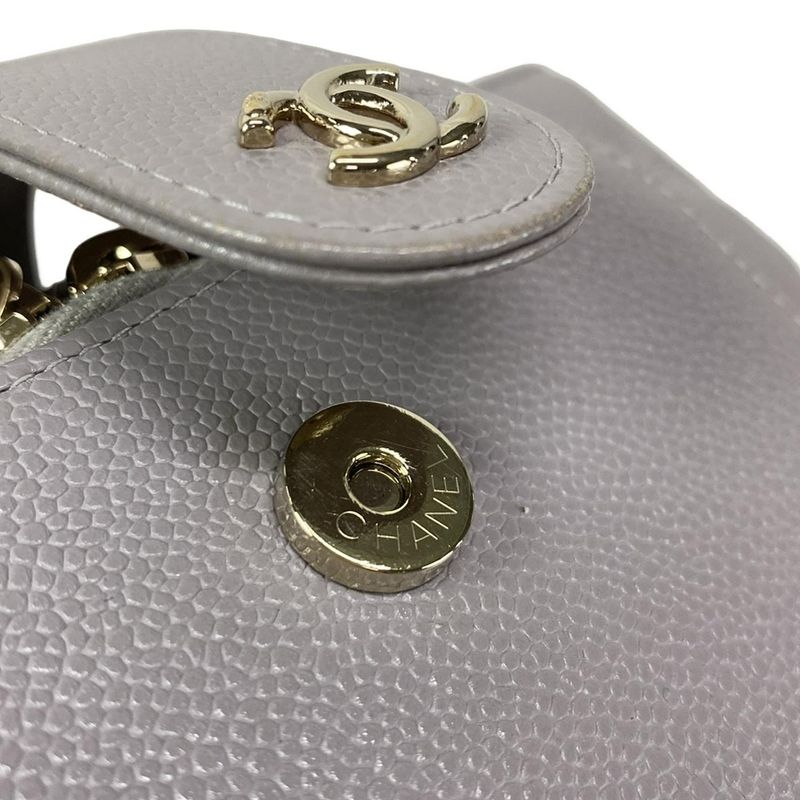 Chanel Wallet Matelasse Ap2916 Light Gray Chain Wallet/gold Hardware / Phone