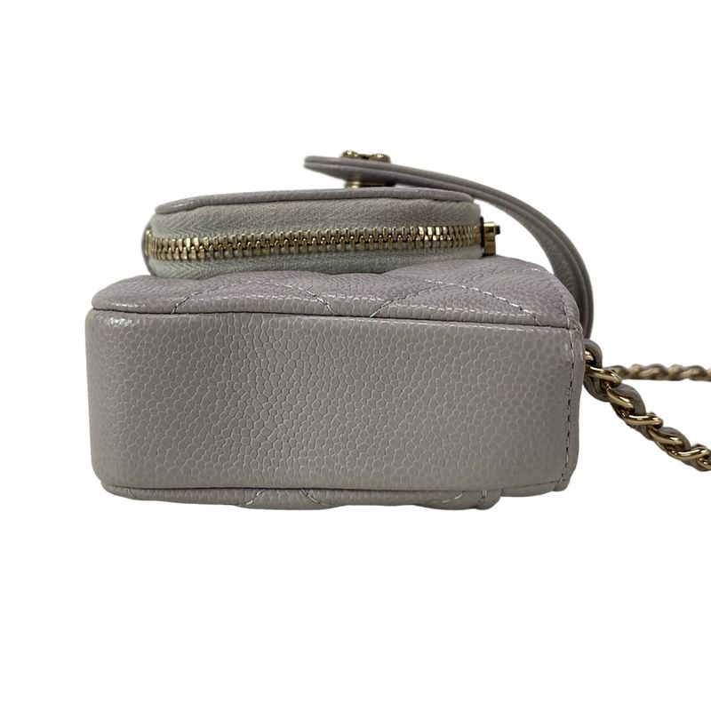 Chanel Wallet Matelasse Ap2916 Light Gray Chain Wallet/gold Hardware / Phone