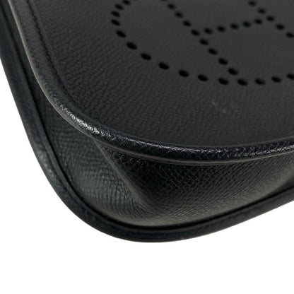 Hermes Shoulder Bag Evelyn TPM Black Silver Hardware