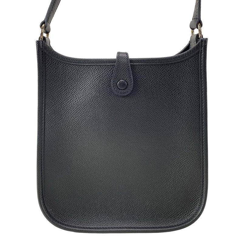 Hermes Shoulder Bag Evelyn TPM Black Silver Hardware