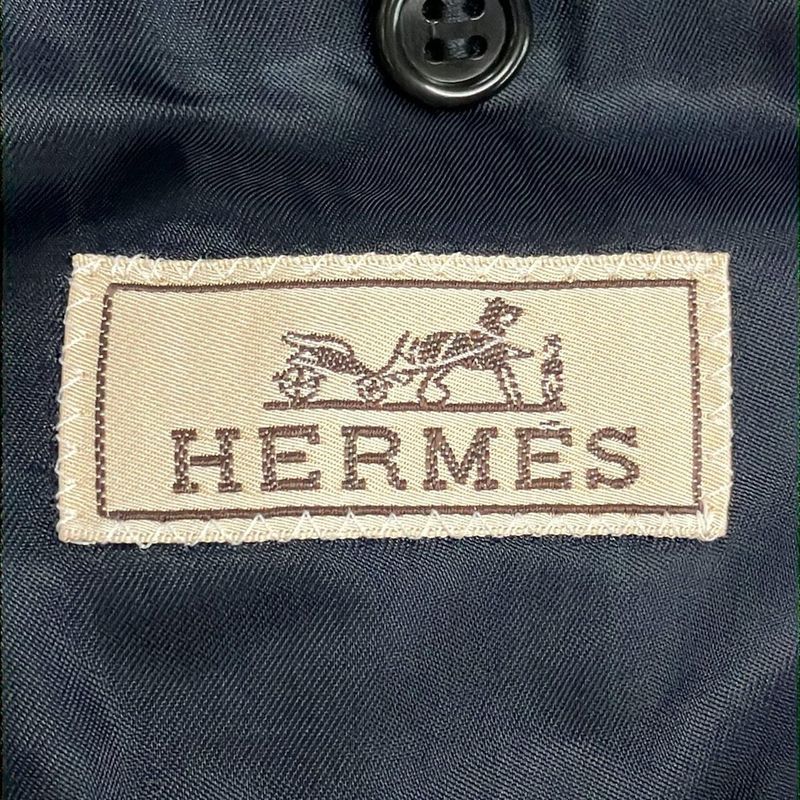 Hermes Jacket Size 50 XL Men - G9105 Dark Navy Long Sleeves / Winter Wool