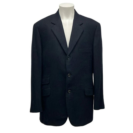 Hermes Jacket Size 50 XL Men - G9105 Dark Navy Long Sleeves / Winter Wool