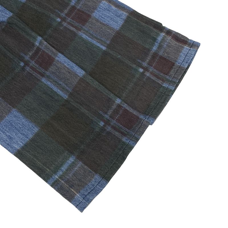 Chanel Jeans Size 42 L Women's P46334 Blue X Dark Green X Multi Checked